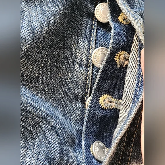 Free People We The Free Women's‎ Maggie Mid-Rise Straight Leg Blue Jeans 27 NWT - Picture 3 of 15